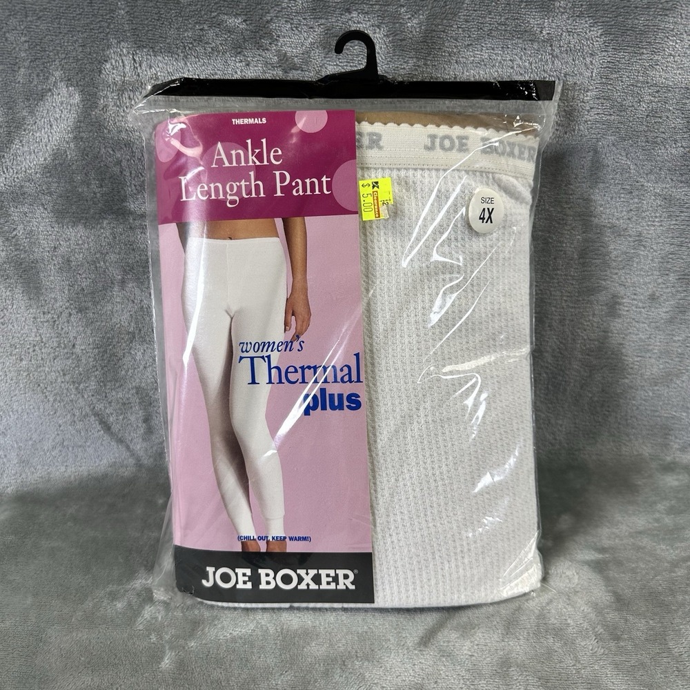 Joe Boxer Thermal Pants Women's 4X White Long Johns Long Underwear NEW